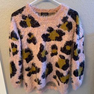Topshop leopard sweater size 4